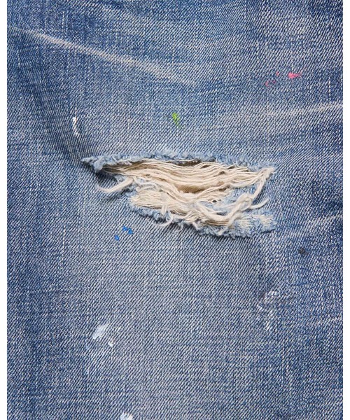 uniform experiment(ユニフォームエクスペリメント)の「DAMAGED DENIM TAPERED-FIT JEANS(デニムパンツ・メンズ・インディゴブルー/ブラック・1/2/3/4)」の17枚目の写真
