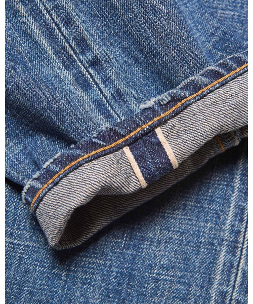 uniform experiment(ユニフォームエクスペリメント)の「DAMAGED DENIM TAPERED-FIT JEANS(デニムパンツ・メンズ・インディゴブルー/ブラック・1/2/3/4)」の19枚目の写真
