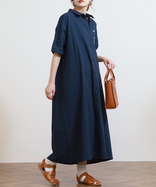 Emago(イマゴ)の「EMAGO 鳥とお花刺繍ワンピース(シャツワンピース・レディース・ホワイト・FREE)」の11枚目の写真