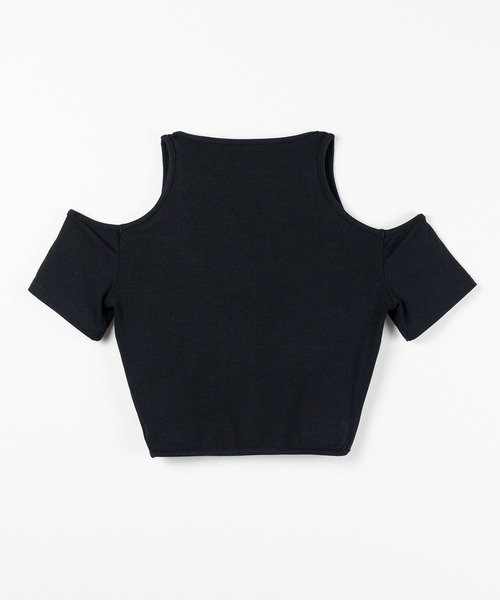me+em select(ミームセレクト)の「【 2color 】カットアウトオフショルスリムTシャツ / cutout off shoulder slim t-shirts(Tシャツ/カットソー・レディース・ブラック/ホワイト・FREE)」の8枚目の写真