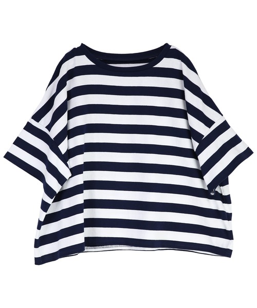 and it_（アンドイット）の「ボーダーワイドTシャツ（Tシャツ/カットソー・レディース・ネイビー×ホワイト/ブラック×ホワイト・M）」の12枚目の写真