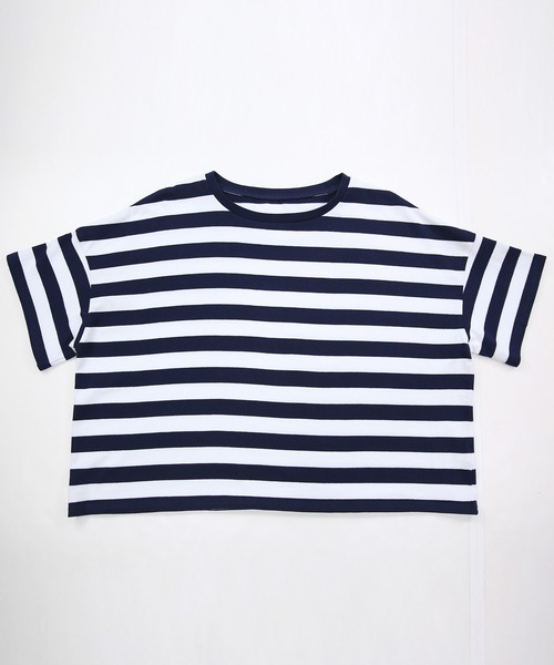 and it_（アンドイット）の「ボーダーワイドTシャツ（Tシャツ/カットソー・レディース・ネイビー×ホワイト/ブラック×ホワイト・M）」の14枚目の写真