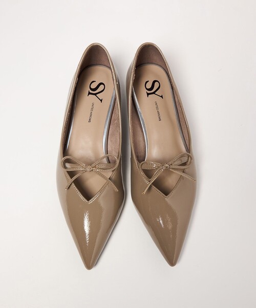 SY UNITED ARROWS(シーユナイテッドアローズ)の「<SY>ポインテッドリボン フラット15↑(パンプス・レディース・ベージュ/ブラック/その他1・22cm/23.5cm/23cm/22.5cm/25cm/24.5cm/24cm)」の6枚目の写真
