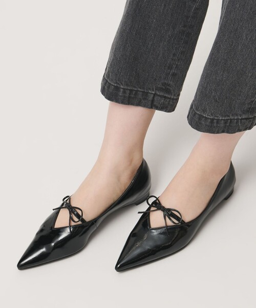 SY UNITED ARROWS(シーユナイテッドアローズ)の「<SY>ポインテッドリボン フラット15↑(パンプス・レディース・ベージュ/ブラック/その他1・22cm/23.5cm/23cm/22.5cm/25cm/24.5cm/24cm)」の4枚目の写真