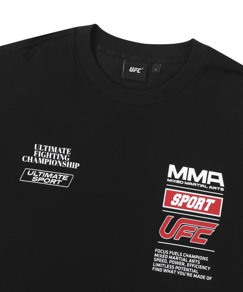 UFC SPORT（ユーエフシー スポーツ）の「UFC SPON DAILY リラックスフィット半袖Tシャツ ブラック U2SSX2306BK（Tシャツ/カットソー・メンズ・その他・2XL/LARGE/MEDIUM/X-LARGE/SMALL/3XL）」の3枚目の写真