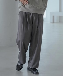 mp15249-Pique Jersey Two-Tuck Wide Straight Easy Pants ワイドストレートイージーパンツ(MGN-263-030)