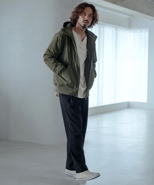 Magine(マージン)の「mp15249-Pique Jersey Two-Tuck Wide Straight Easy Pants ワイドストレートイージーパンツ(MGN-263-030)(その他パンツ・メンズ・ブラック/ネイビー/チャコール・44/46/48)」の9枚目の写真