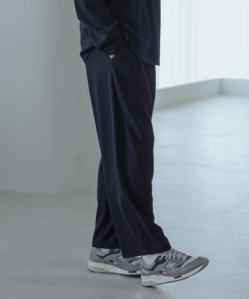 Magine(マージン)の「mp15249-Pique Jersey Two-Tuck Wide Straight Easy Pants ワイドストレートイージーパンツ(MGN-263-030)(その他パンツ・メンズ・ブラック/ネイビー/チャコール・44/46/48)」の13枚目の写真