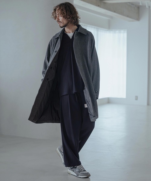 Magine(マージン)の「mp15249-Pique Jersey Two-Tuck Wide Straight Easy Pants ワイドストレートイージーパンツ(MGN-263-030)(その他パンツ・メンズ・ブラック/ネイビー/チャコール・44/46/48)」の16枚目の写真