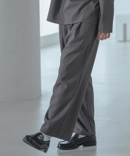 Magine(マージン)の「mp15249-Pique Jersey Two-Tuck Wide Straight Easy Pants ワイドストレートイージーパンツ(MGN-263-030)(その他パンツ・メンズ・ブラック/ネイビー/チャコール・44/46/48)」の19枚目の写真