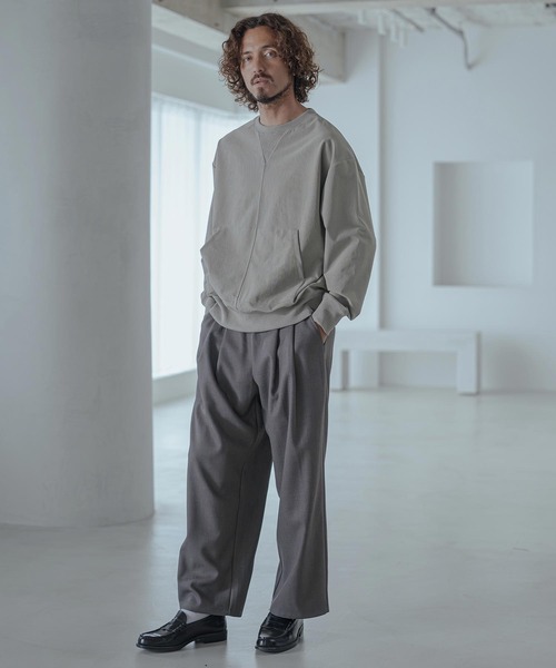 Magine(マージン)の「mp15249-Pique Jersey Two-Tuck Wide Straight Easy Pants ワイドストレートイージーパンツ(MGN-263-030)(その他パンツ・メンズ・ブラック/ネイビー/チャコール・44/46/48)」の22枚目の写真