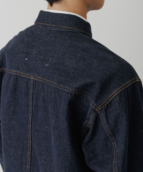 ADAM ET ROPE'(アダムエロペ)の「13oz デニムトラッカーズジャケット / ADAM ET ROPE' JEANS(デニムジャケット・メンズ・ブラック系その他/ネイビー・L/M/S)」の10枚目の写真