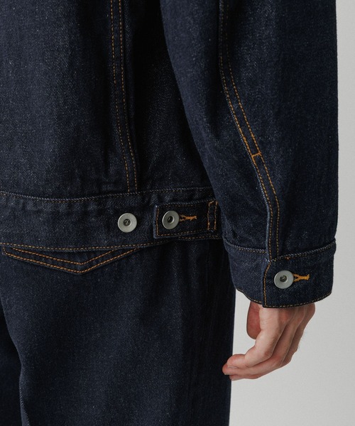 ADAM ET ROPE'(アダムエロペ)の「13oz デニムトラッカーズジャケット / ADAM ET ROPE' JEANS(デニムジャケット・メンズ・ブラック系その他/ネイビー・L/M/S)」の11枚目の写真