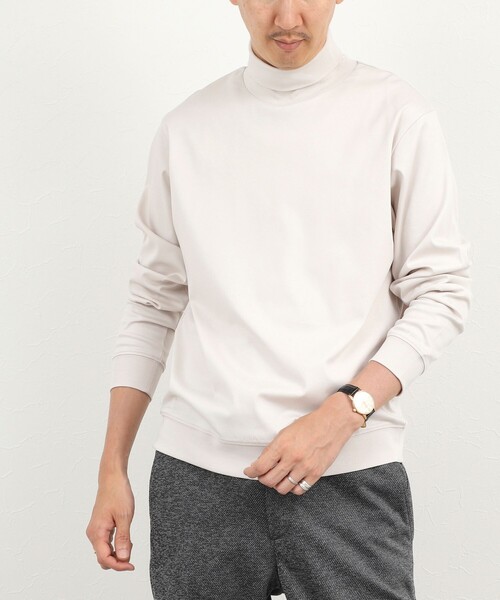 NOLLEY’S（ノーリーズ）の「《ビジカジ対応》シルケットスムース タートルネック ドレスロンT 26AW（Tシャツ/カットソー・メンズ・ホワイト/ライトベージュ/グレー/ダークパープル・S/XL/L/M）」の21枚目の写真