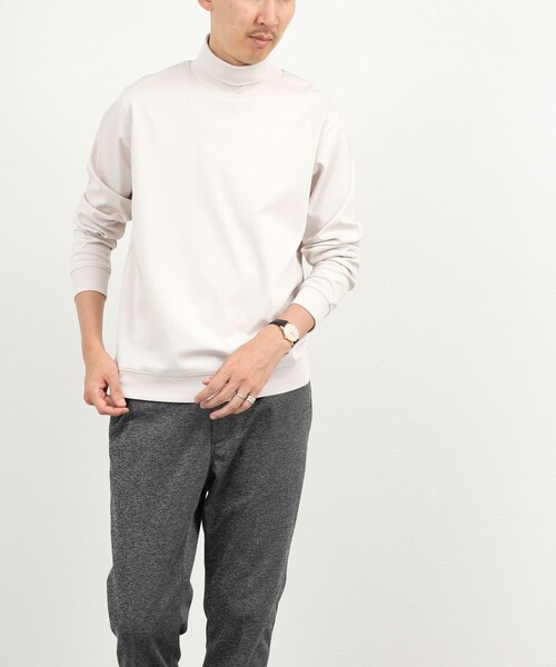 NOLLEY’S（ノーリーズ）の「《ビジカジ対応》シルケットスムース タートルネック ドレスロンT 26AW（Tシャツ/カットソー・メンズ・ホワイト/ライトベージュ/グレー/ダークパープル・S/XL/L/M）」の20枚目の写真
