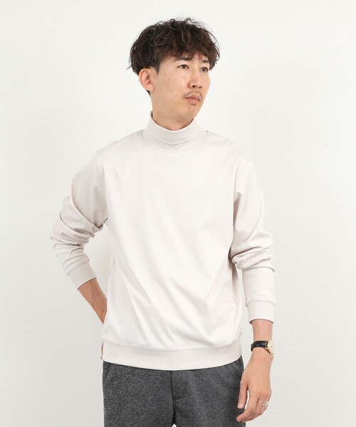 NOLLEY’S（ノーリーズ）の「《ビジカジ対応》シルケットスムース タートルネック ドレスロンT 26AW（Tシャツ/カットソー・メンズ・ホワイト/ライトベージュ/グレー/ダークパープル・S/XL/L/M）」の19枚目の写真