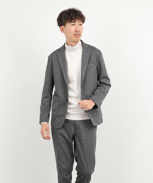NOLLEY’S（ノーリーズ）の「《ビジカジ対応》シルケットスムース タートルネック ドレスロンT 26AW（Tシャツ/カットソー・メンズ・ホワイト/ライトベージュ/グレー/ダークパープル・S/XL/L/M）」の10枚目の写真