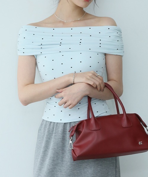 fifth(フィフス)の「ニュアンスギャザードット2wayカットソー(Tシャツ/カットソー・レディース・ホワイト/ブルー/ブラック・M)」の3枚目の写真