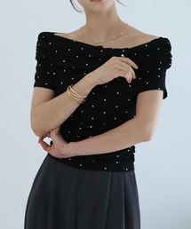 fifth（フィフス）の「ニュアンスギャザードット2wayカットソー（Tシャツ/カットソー）」