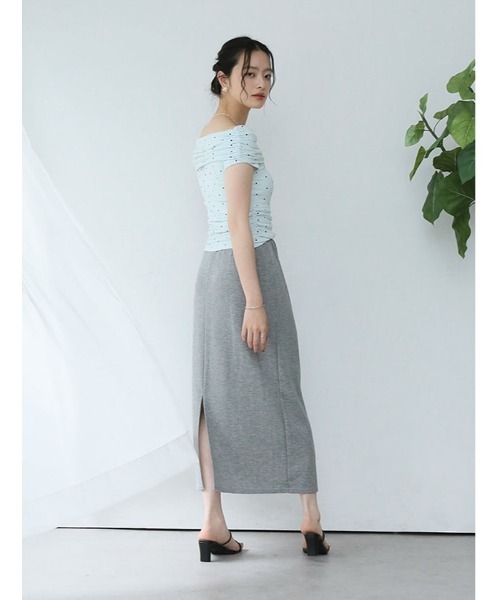 fifth(フィフス)の「ニュアンスギャザードット2wayカットソー(Tシャツ/カットソー・レディース・ホワイト/ブルー/ブラック・M)」の14枚目の写真