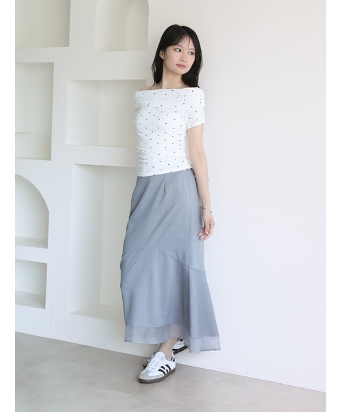 fifth(フィフス)の「ニュアンスギャザードット2wayカットソー(Tシャツ/カットソー・レディース・ホワイト/ブルー/ブラック・M)」の22枚目の写真