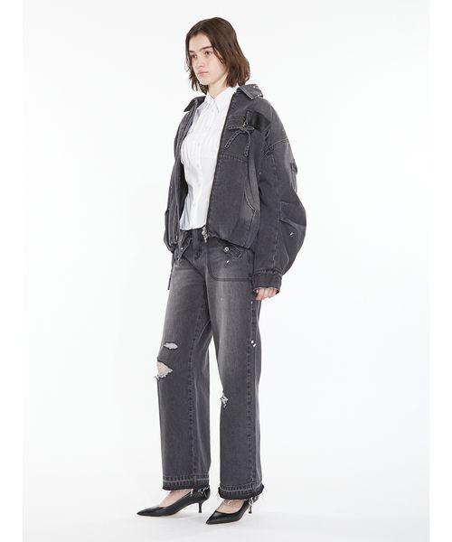 SORIN（ソリン　）の「Ribbon Charm Denim Jacket / リボンチェーンデニムジャケット（デニムジャケット・レディース・ブラック/マルチ・36/38）」の8枚目の写真