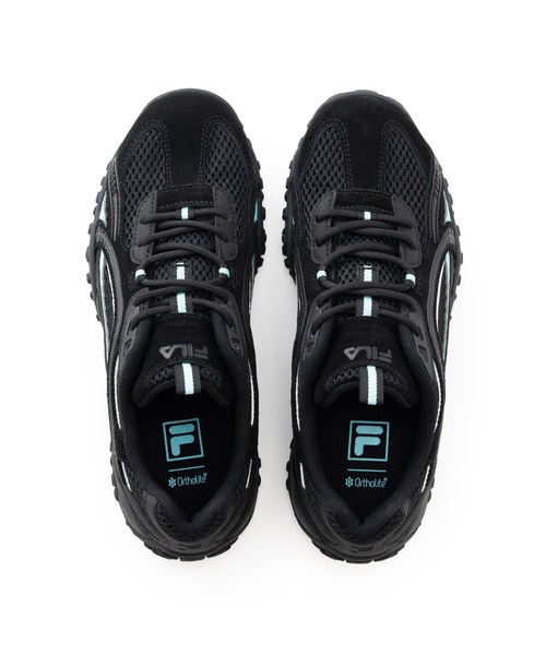 FILA(フィラ)の「FILA ECHAPPE MS LJ / フィラエシャッペエムエスエルジェイ(スニーカー・レディース・ブラック・25.5cm/26.0cm/23.0cm/23.5cm/24.0cm/24.5cm/25.0cm)」の2枚目の写真