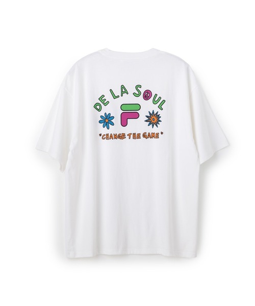 FILA(フィラ)の「DE LA SOUL×FILA GRAPHIC TEE / デラソウル×フィラ グラフィックティーシャツ(Tシャツ/カットソー・レディース・ブラック/ホワイト・M/S/XL/L)」の3枚目の写真