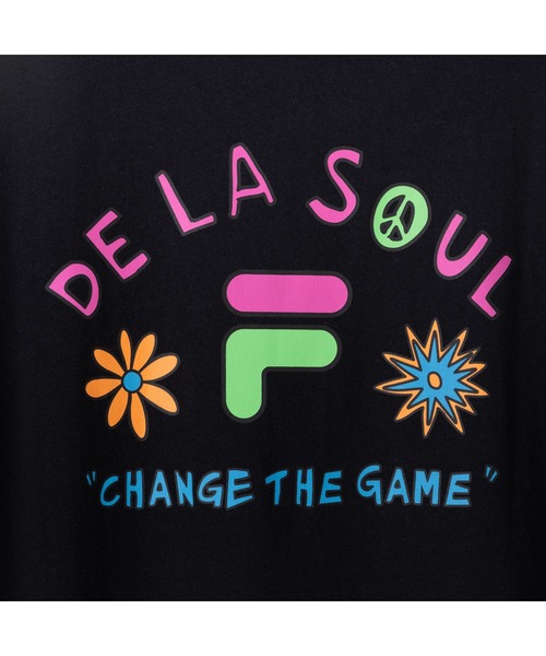 FILA(フィラ)の「DE LA SOUL×FILA GRAPHIC TEE / デラソウル×フィラ グラフィックティーシャツ(Tシャツ/カットソー・レディース・ブラック/ホワイト・M/S/XL/L)」の8枚目の写真