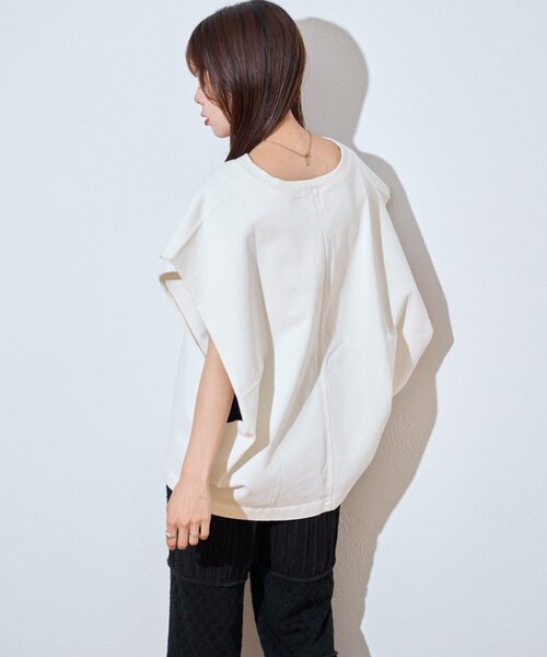 etsinta(エシンタ)の「【etsinta】カレッジレイヤードノースリtee(Tシャツ/カットソー・レディース・ライトグレー/オフホワイト・ONE SIZE)」の6枚目の写真