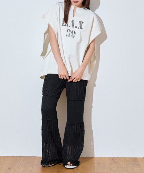 etsinta(エシンタ)の「【etsinta】カレッジレイヤードノースリtee(Tシャツ/カットソー・レディース・ライトグレー/オフホワイト・ONE SIZE)」の7枚目の写真