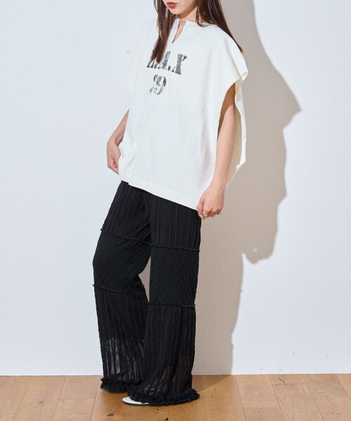 etsinta(エシンタ)の「【etsinta】カレッジレイヤードノースリtee(Tシャツ/カットソー・レディース・ライトグレー/オフホワイト・ONE SIZE)」の8枚目の写真