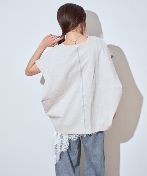 etsinta(エシンタ)の「【etsinta】カレッジレイヤードノースリtee(Tシャツ/カットソー・レディース・ライトグレー/オフホワイト・ONE SIZE)」の13枚目の写真