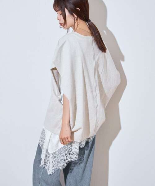 etsinta(エシンタ)の「【etsinta】カレッジレイヤードノースリtee(Tシャツ/カットソー・レディース・ライトグレー/オフホワイト・ONE SIZE)」の14枚目の写真