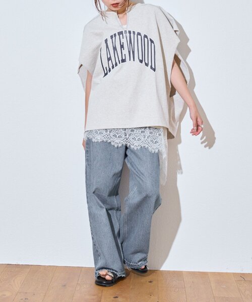 etsinta(エシンタ)の「【etsinta】カレッジレイヤードノースリtee(Tシャツ/カットソー・レディース・ライトグレー/オフホワイト・ONE SIZE)」の15枚目の写真