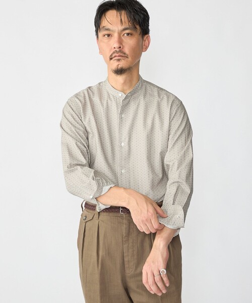 SHIPS(シップス)の「SHIPS: BEZ ブラッシュド プリント バンドカラー シャツ(シャツ/ブラウス・メンズ・ライトブラウン/ヘザーグレー/ネイビー・MEDIUM/SMALL/X-LARGE/LARGE)」の22枚目の写真