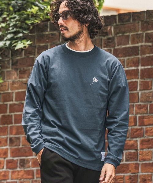 wjk reluxe(ダブルジェーケーリラックス)の「mlt5794- Heart Embroidered Long Sleeve T Shirt ロングスリーブTシャツ(WR26W-31)(Tシャツ/カットソー・メンズ・ホワイト/インディゴブルー/ブラック・XL/L/M/S)」の5枚目の写真