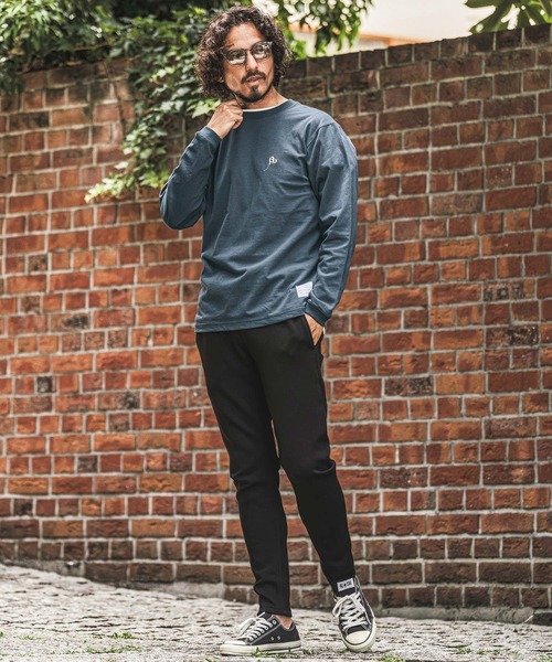 wjk reluxe(ダブルジェーケーリラックス)の「mlt5794- Heart Embroidered Long Sleeve T Shirt ロングスリーブTシャツ(WR26W-31)(Tシャツ/カットソー・メンズ・ホワイト/インディゴブルー/ブラック・XL/L/M/S)」の6枚目の写真