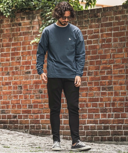 wjk reluxe(ダブルジェーケーリラックス)の「mlt5794- Heart Embroidered Long Sleeve T Shirt ロングスリーブTシャツ(WR26W-31)(Tシャツ/カットソー・メンズ・ホワイト/インディゴブルー/ブラック・XL/L/M/S)」の7枚目の写真