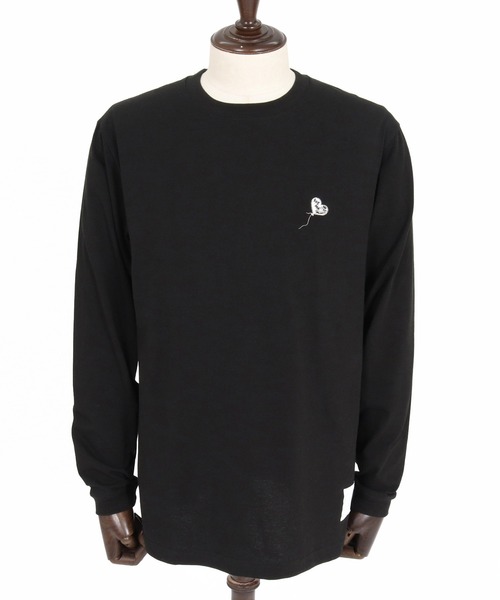 wjk reluxe(ダブルジェーケーリラックス)の「mlt5794- Heart Embroidered Long Sleeve T Shirt ロングスリーブTシャツ(WR26W-31)(Tシャツ/カットソー・メンズ・ホワイト/インディゴブルー/ブラック・XL/L/M/S)」の17枚目の写真