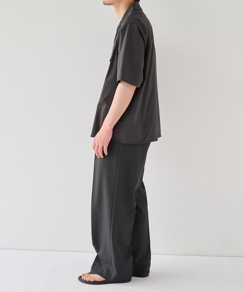 PUBLIC TOKYO(パブリックトウキョウ)の「アポロックCPOオープンカラーシャツ /ストレッチ/ナイロン/接触冷感/UVカット/吸水速乾/防シワ/夏服(シャツ/ブラウス・メンズ・ダークブラウン/ブラック/ダークネイビー・2/1)」の17枚目の写真