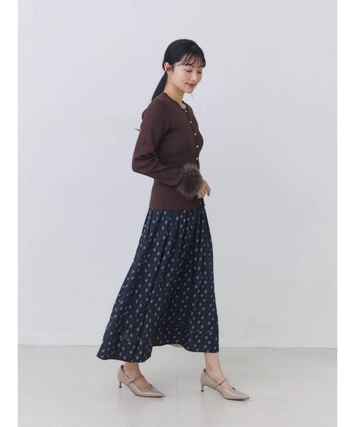 TONAL(トーナル)の「TLモノグラムギャザーフレアスカート(スカート・レディース・ブラック/ベージュ・MEDIUM/SMALL)」の20枚目の写真
