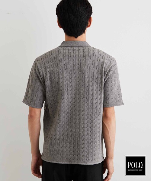 POLO BCS（ポロ ビーシーエス）の「POLO BCS/ケーブルニットポロ（ニット/セーター・メンズ・ネイビー/チャコールグレー・03/02）」の16枚目の写真