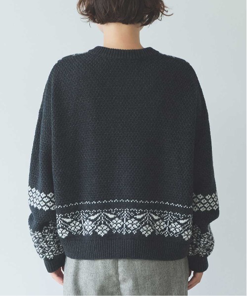 yuni(ユニ )の「W/Ny jacquard knit cardigan(ニット/セーター・レディース・ホワイト/チャコールグレー・FREE)」の12枚目の写真