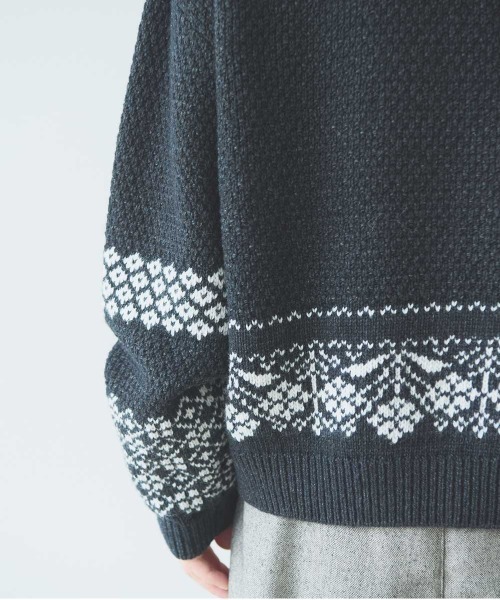 yuni(ユニ )の「W/Ny jacquard knit cardigan(ニット/セーター・レディース・ホワイト/チャコールグレー・FREE)」の18枚目の写真