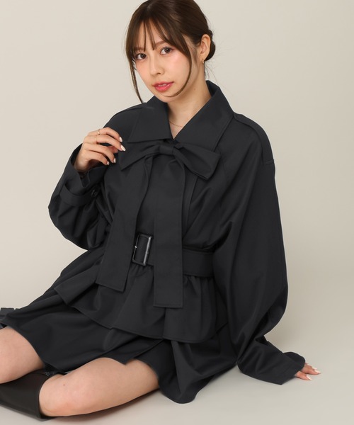 Heather(ヘザー)の「フリルミドルトレンチコート 1074224(トレンチコート・レディース・ブラック/ブラウン/ベージュ・FREE)」の15枚目の写真