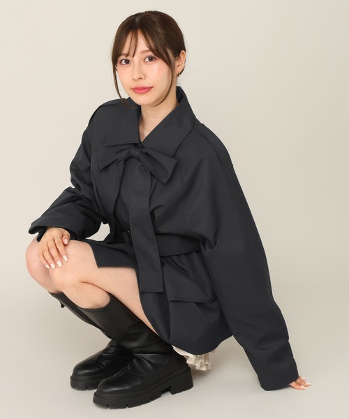 Heather(ヘザー)の「フリルミドルトレンチコート 1074224(トレンチコート・レディース・ブラック/ブラウン/ベージュ・FREE)」の16枚目の写真
