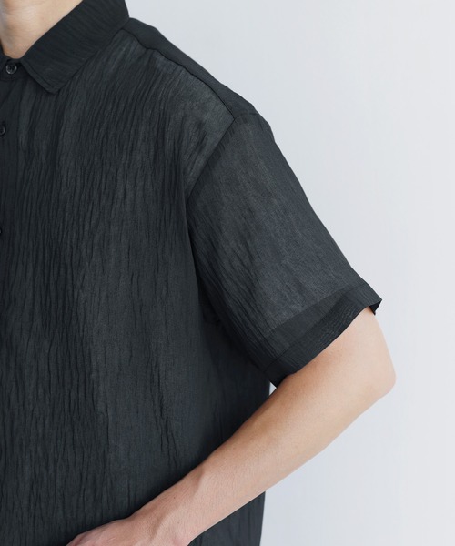LIL VENDARS(リルヴェンダース)の「リネンカシミヤミックス半袖ワッシャーシャツ(シャツ/ブラウス・メンズ・グレー/ブラウン/チャコール・L/M/S)」の19枚目の写真