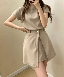 半袖ショートワンピース