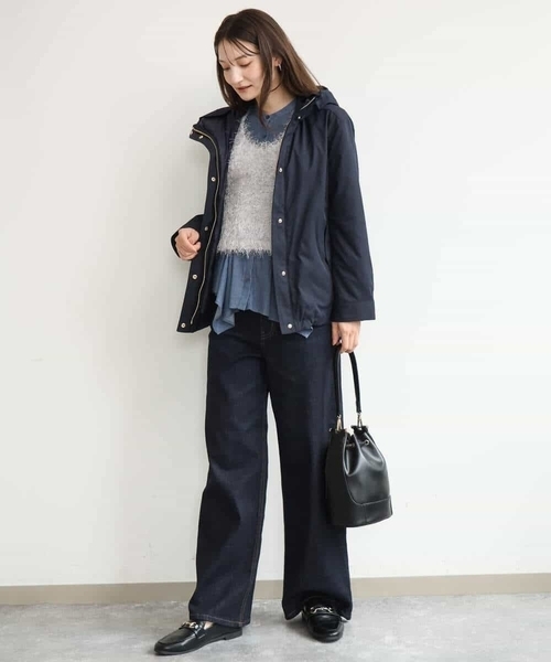 MK MICHEL KLEIN（エムケーミッシェルクラン）の「[洗える]シアーデニムイレヘムブラウス（シャツ/ブラウス・レディース・ライトブルー/ネイビー・38）」の15枚目の写真